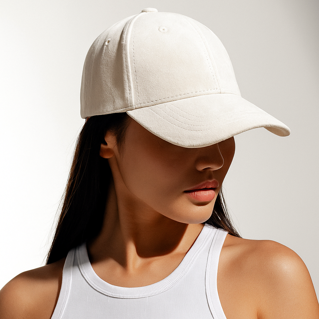 Maison Suede Baseball Cap