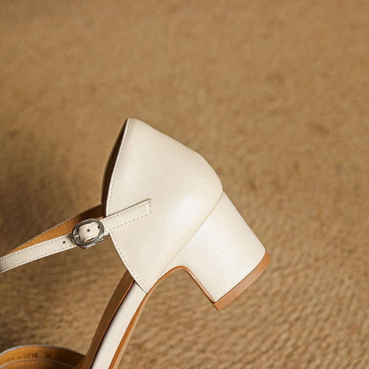 Evora Genuine Leather Heels