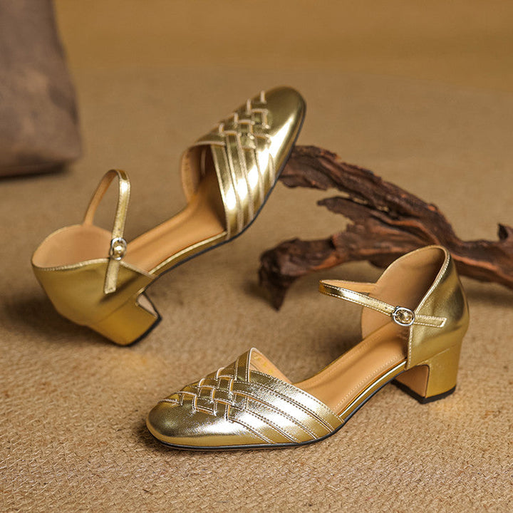 Evora Genuine Leather Heels