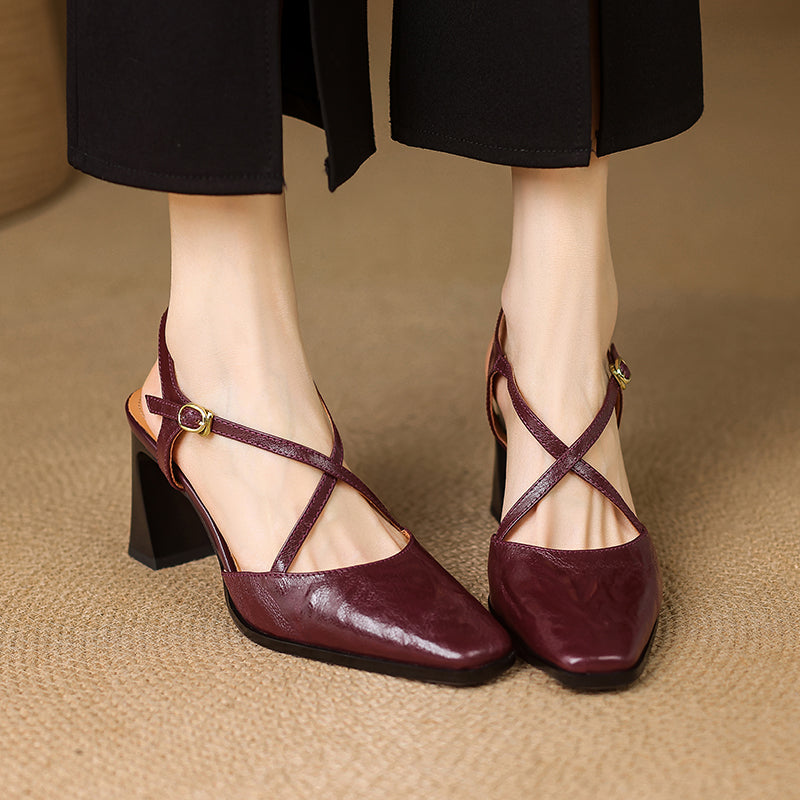 Arianna Genuine Leather Heels