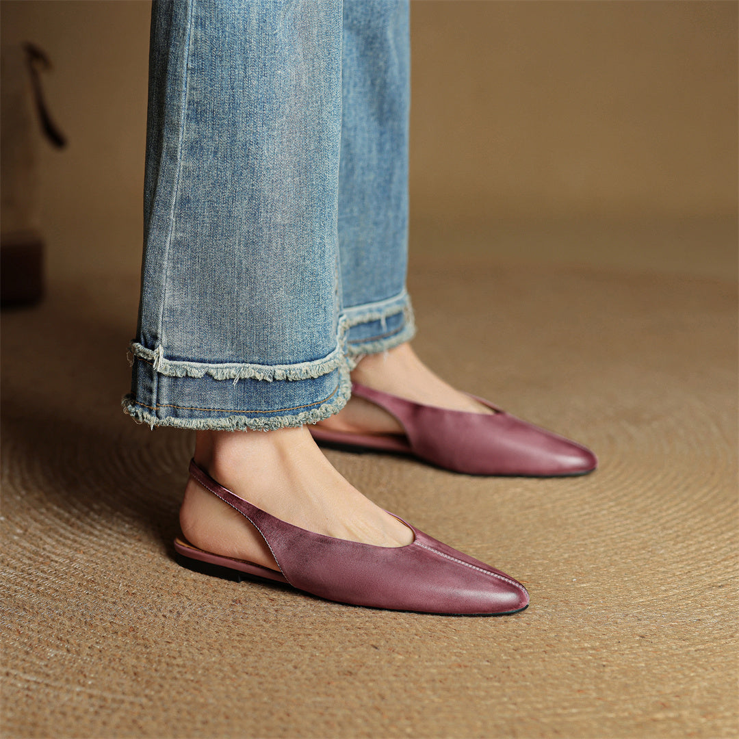 Verena Genuine Leather Flats
