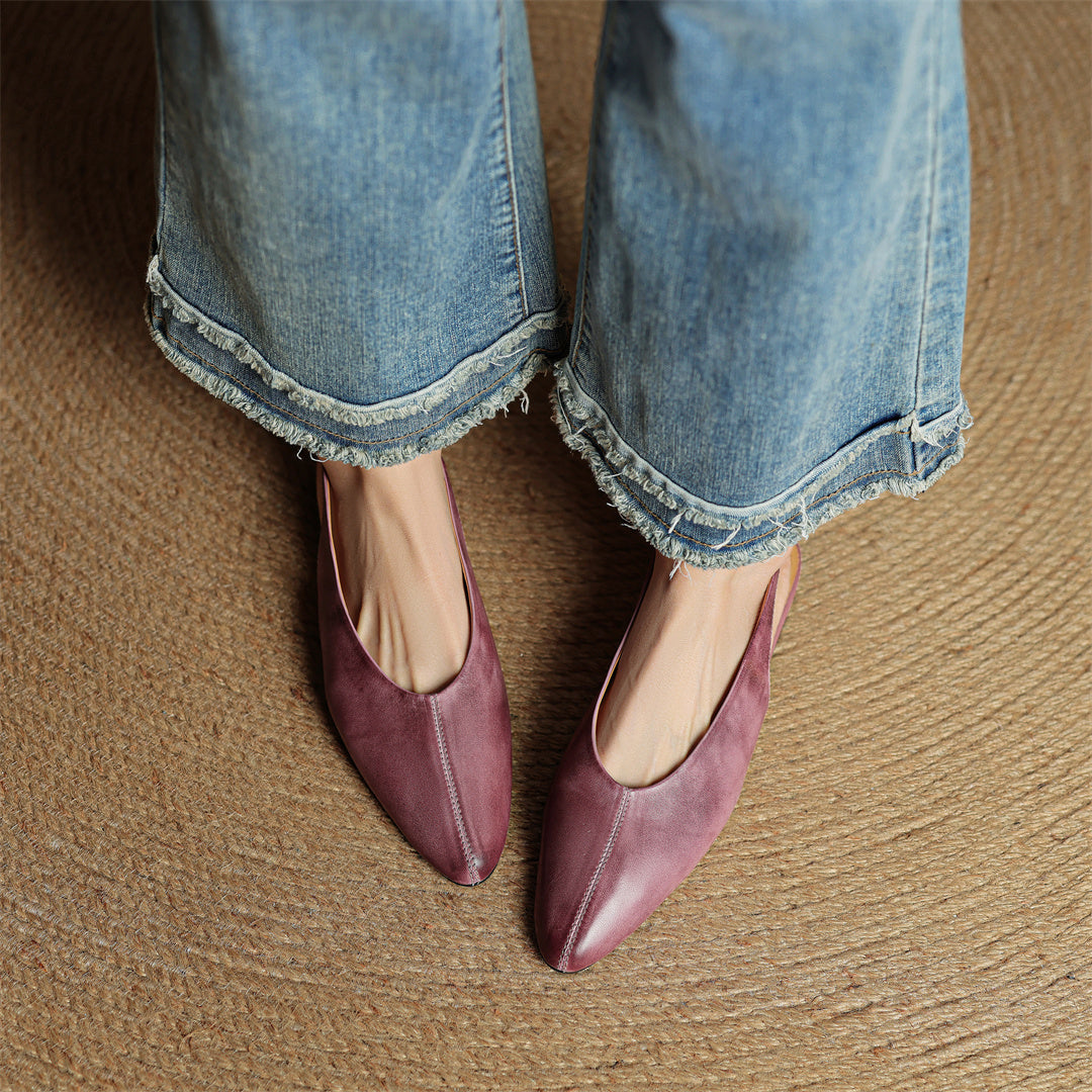 Verena Genuine Leather Flats