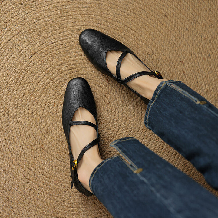 Aria Leather Flats