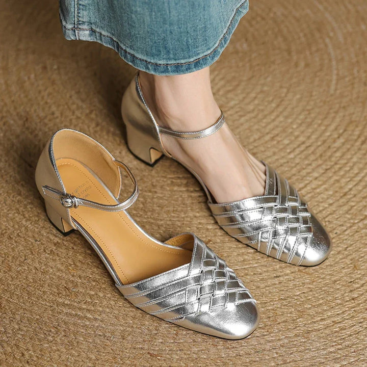 Evora Genuine Leather Heels