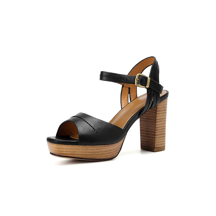 Elaina Genuine Leather Heels