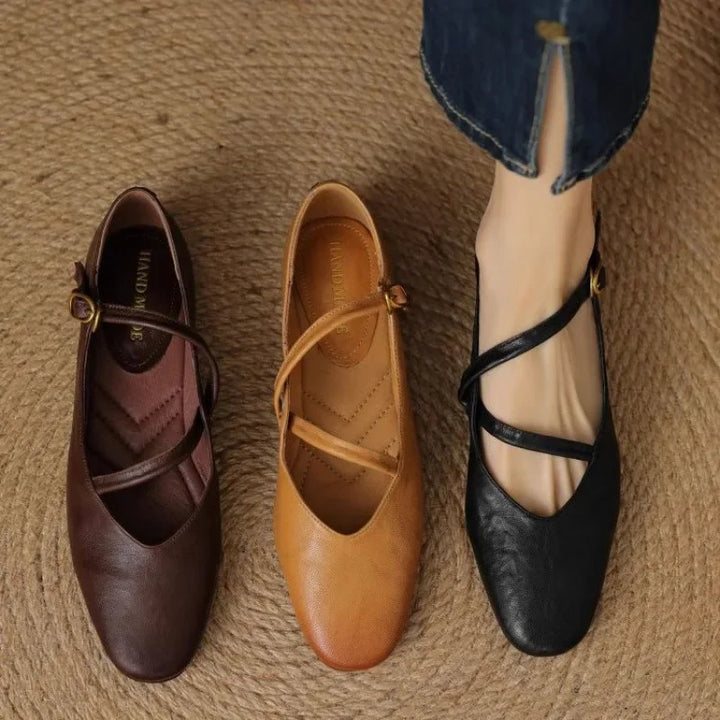Aria Leather Flats