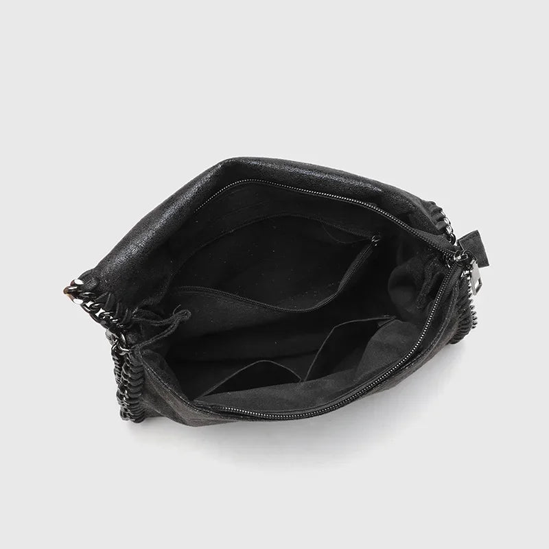 Raven Leather Shoulder Bag