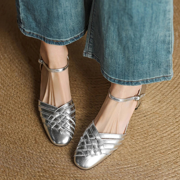 Evora Genuine Leather Heels