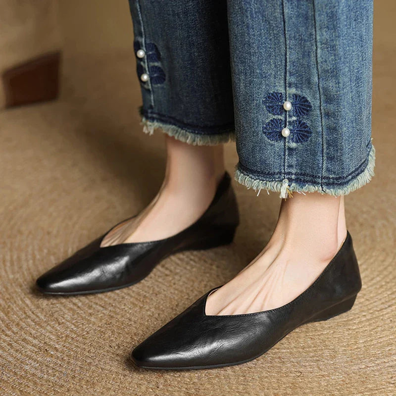 Alis Genuine Leather Flats
