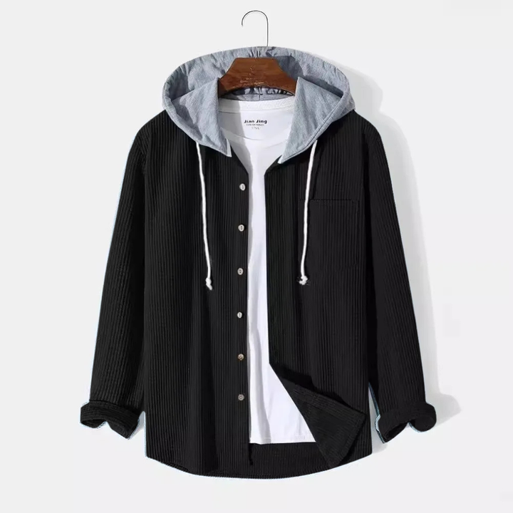 Crest Corduroy Hooded Shirt