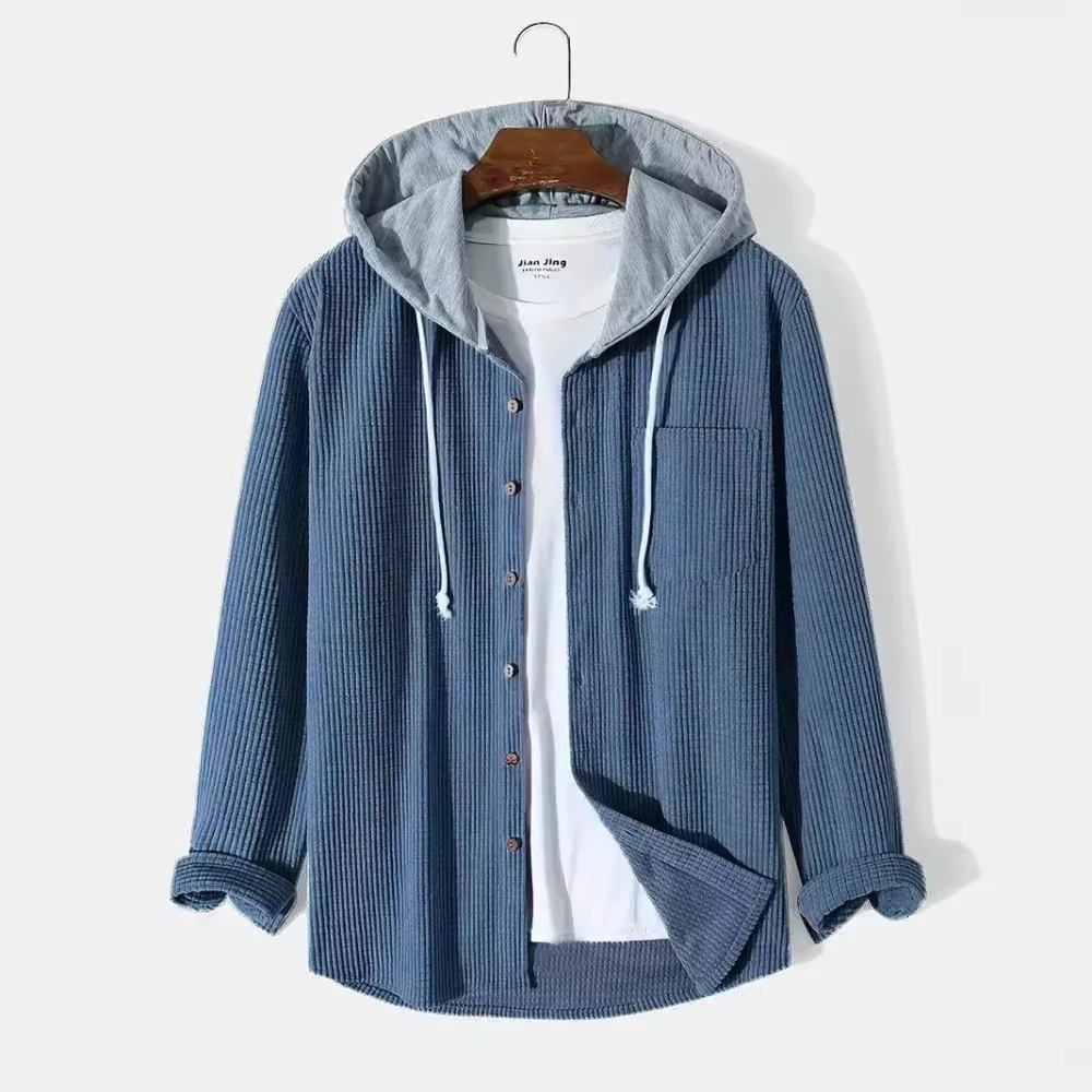 Crest Corduroy Hooded Shirt