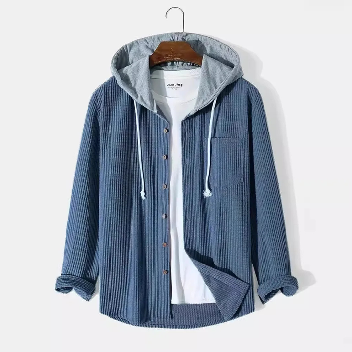 Crest Corduroy Hooded Shirt